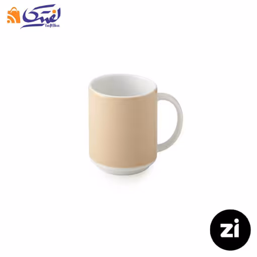 فنجان شیر شکلات چینی زرین Zi فرم اس پاستل کرم 140 سی سی