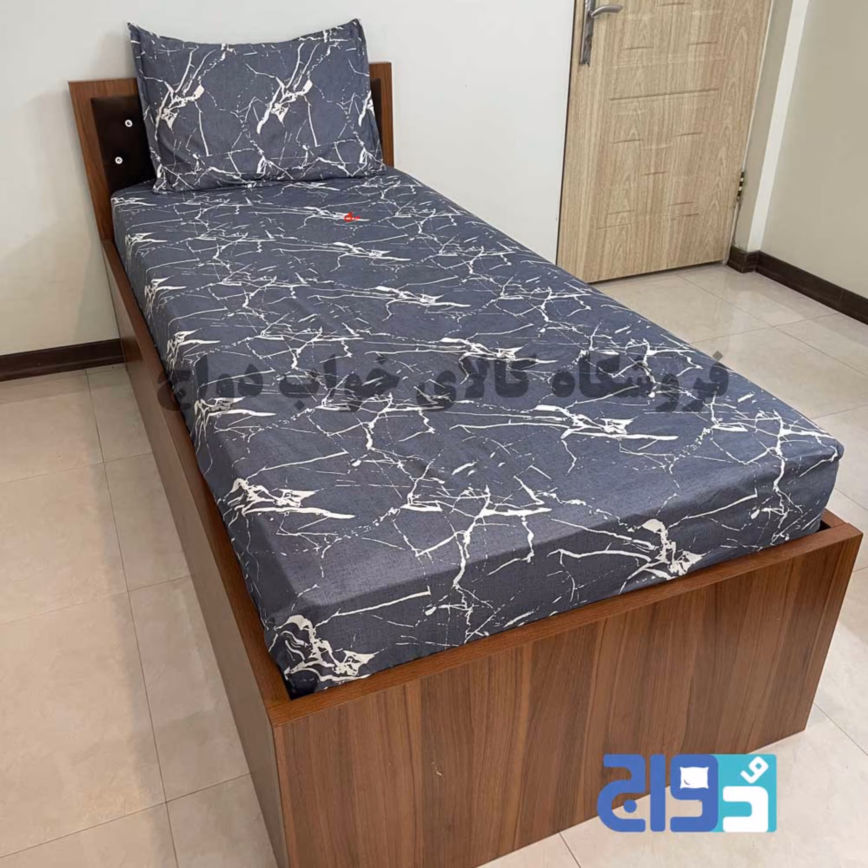 روتختی کشدار تخت عرض120  مدل ماربل گرانیتی