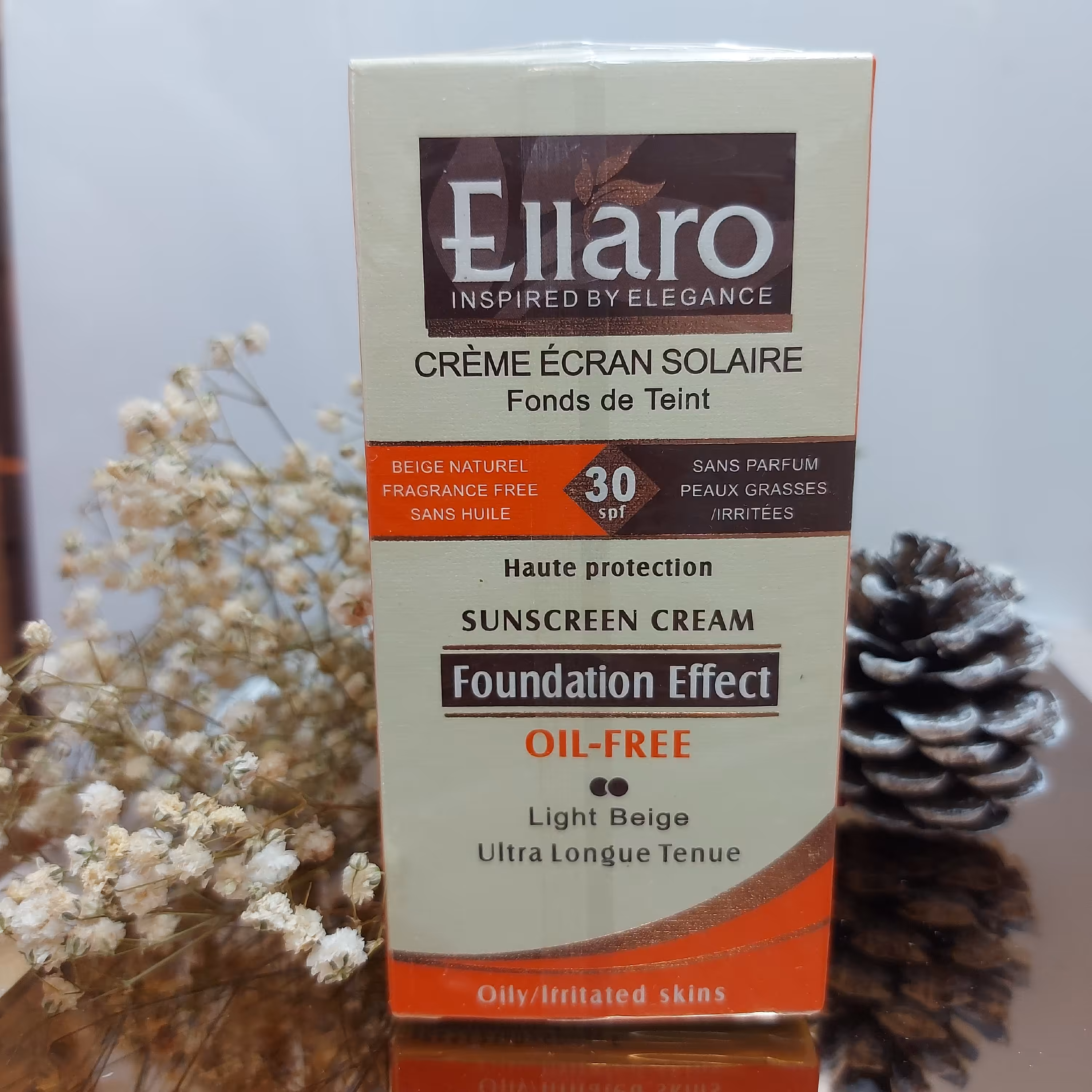 ضدآفتاب الارو spf30 اصلی و درجه یک، ضد آفتاب رنگی الارو ،ضد آفتاب بژ طبیعی ellaro