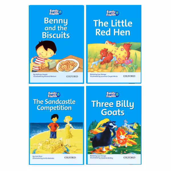 کتاب Family and Friends1 Readers اثر جمعی ازنویسندگان انتشارات اکسفورد 4جلدی
