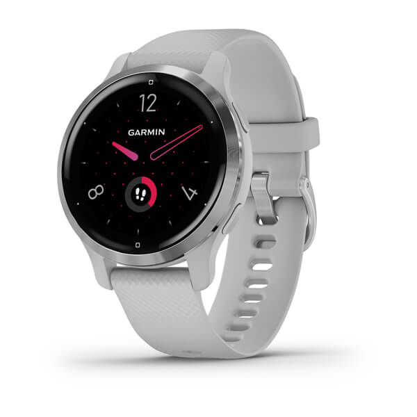 ساعت هوشمند گارمین مدل Venu 2S Silver Stainless Steel Bezel with Mist Gray Case and Silicone Band