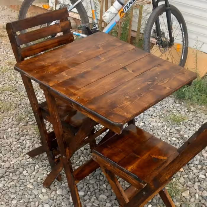 میز و صندلی تاشو دو نفره (پس کرایه)