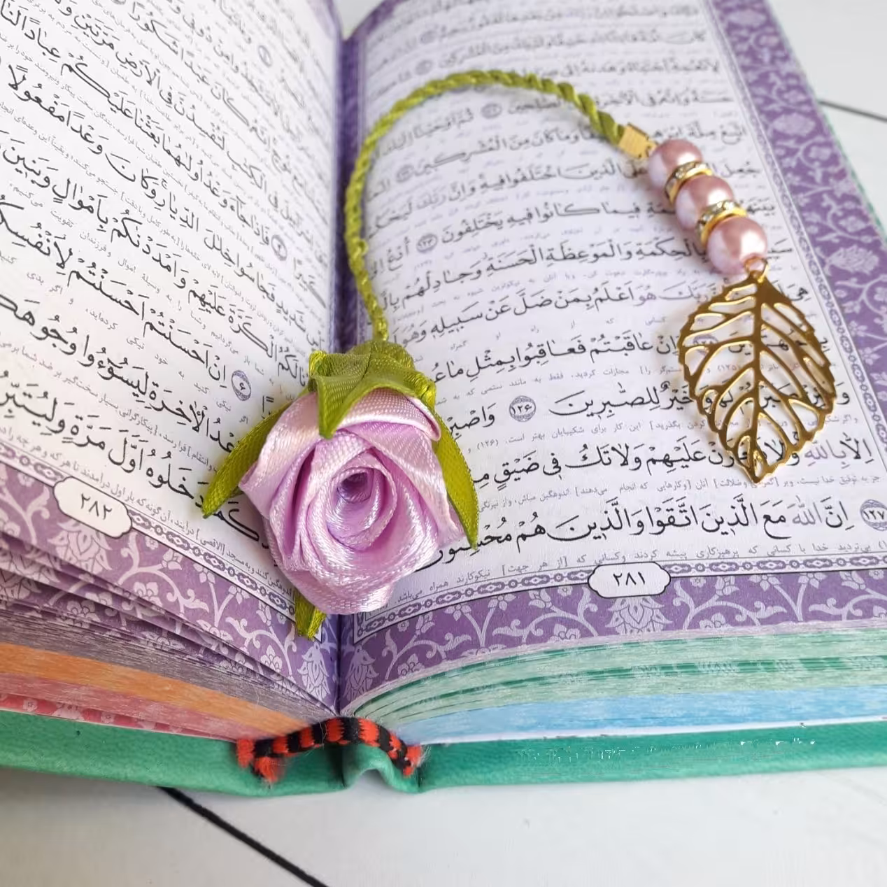 نشانگر قرآن گل رز 