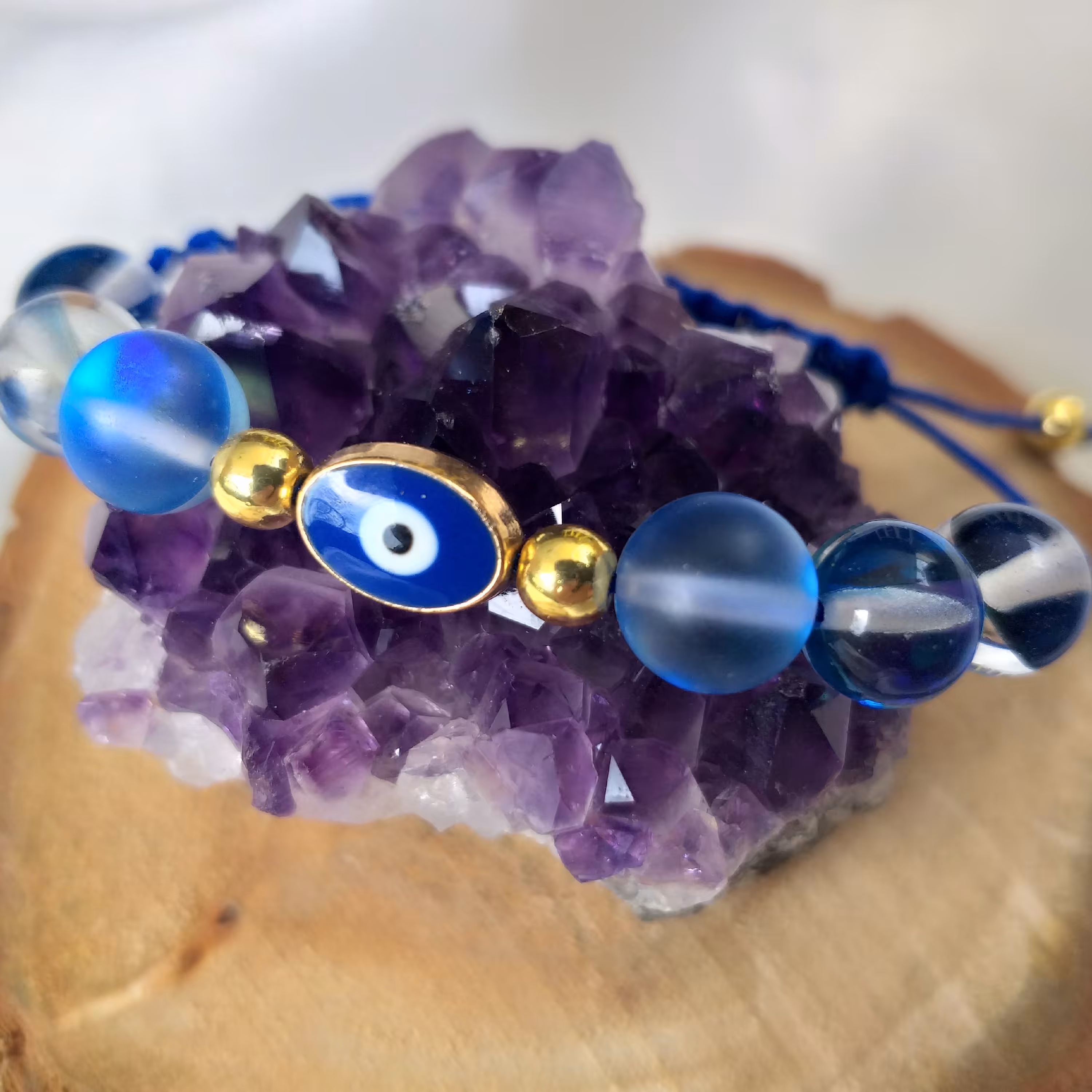 دستبند سنگ حدید،مون استون،پلاک استیل