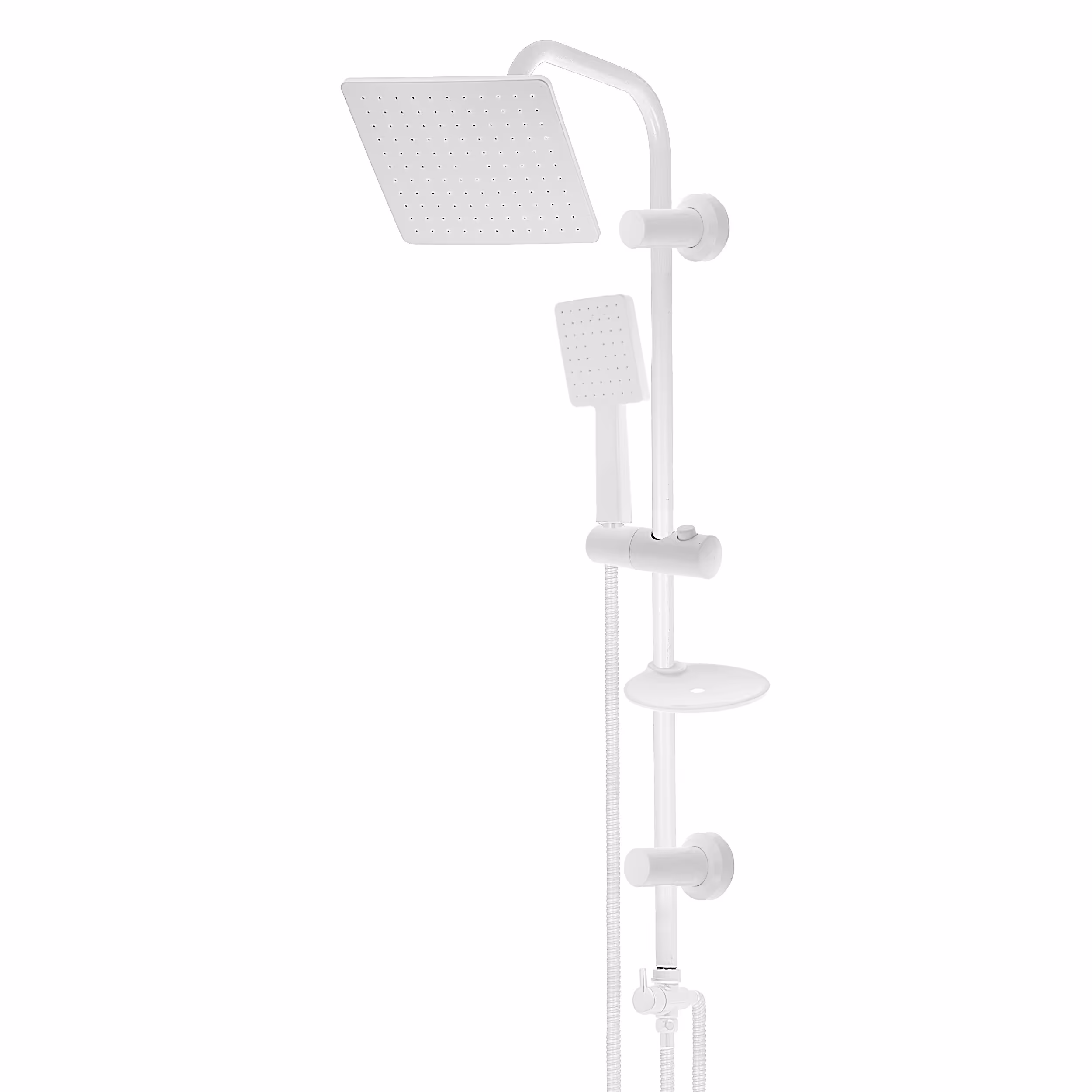 علم دوش دوکاره تمام سفید  اتومات 