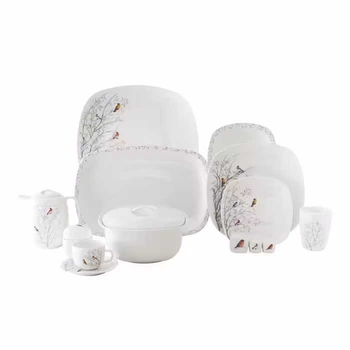 سرویس چینی زرین 12 نفره کامل رسپینا (98 پارچه)