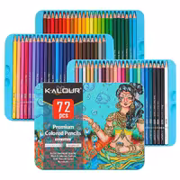 مداد رنگی کالر 72 رنگ جعبه فلزی
