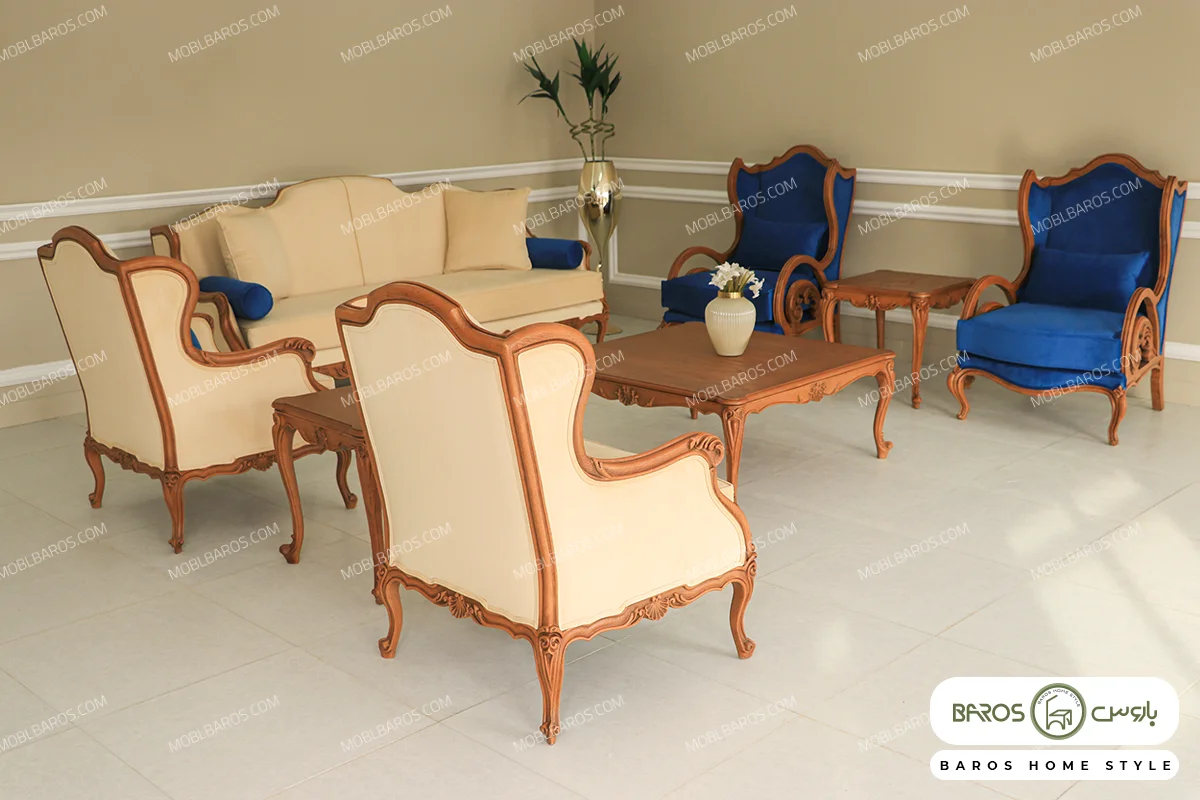 مبل کلاسیک 7 نفره کینگ و رومینا کد 4