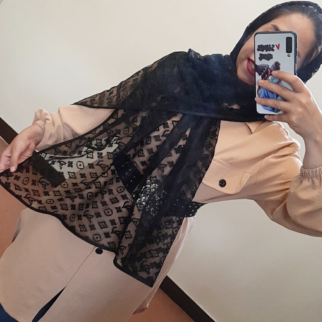 شال مجلسی توری ال وی مشکی