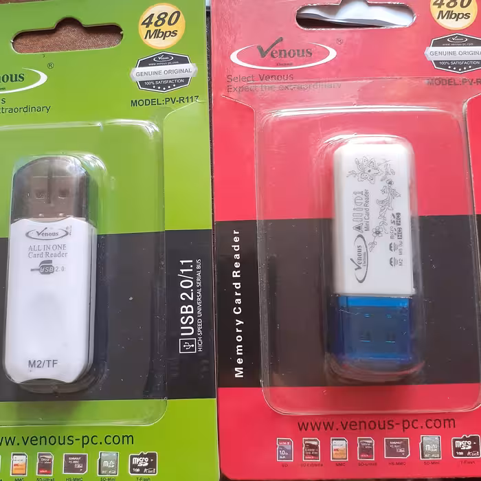 رم ریدر ونوس چندکاره
Memory Card Reader Venous
USB 2.0
480Mbps