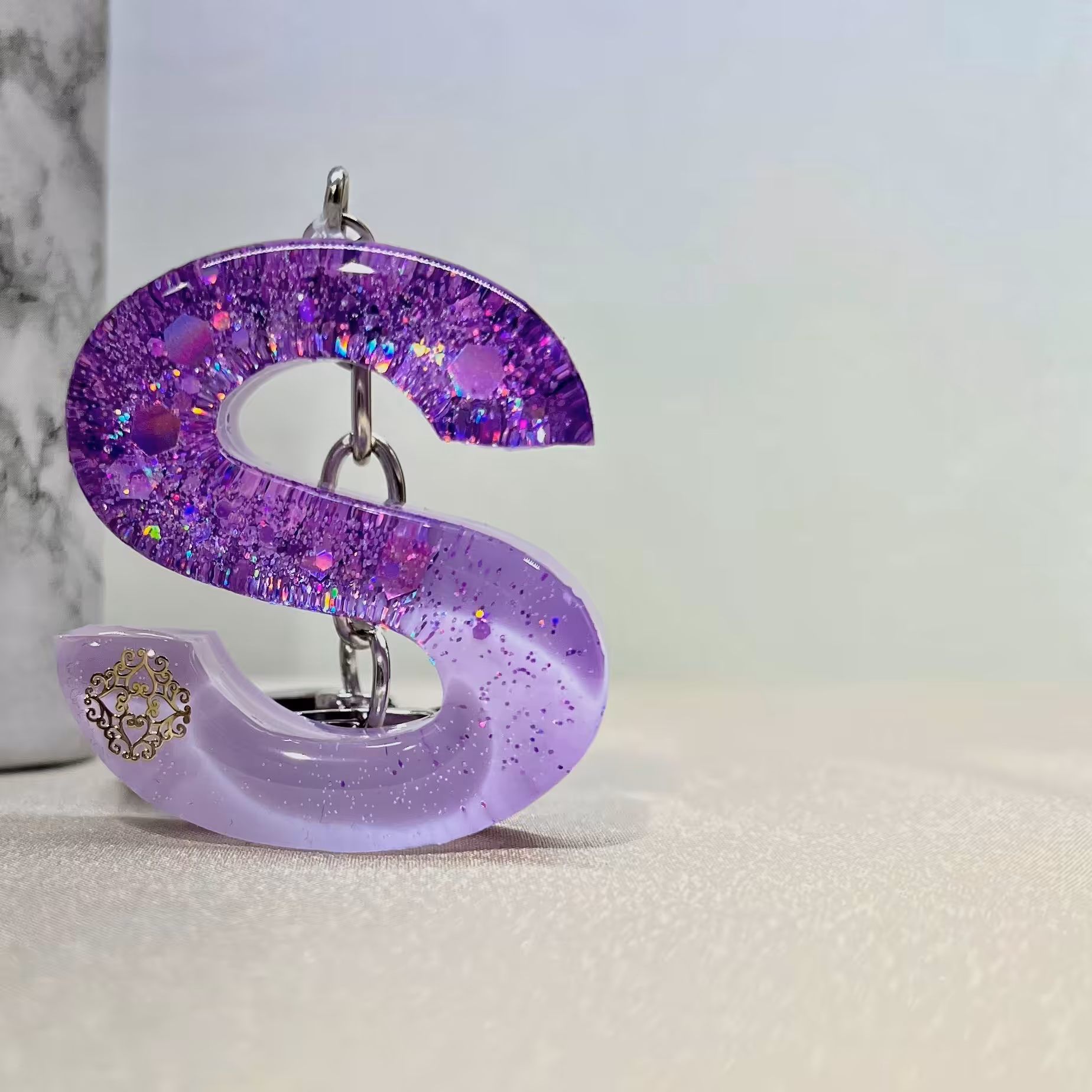 جاسوییچی حروف انگلیسی رزینی بنفش(حرفS)