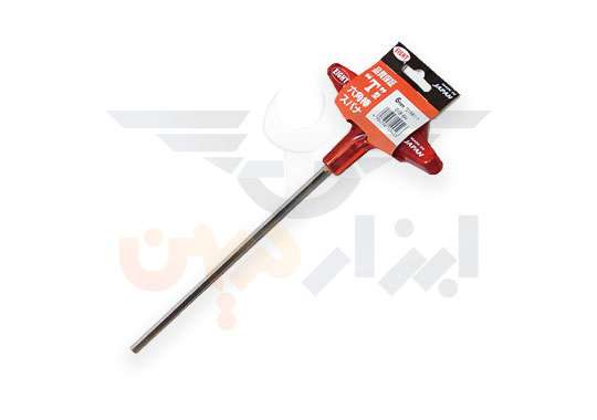 آچار آلن دسته T ایت ژاپن مدل 018-6h سایز 6 میلی متر eight