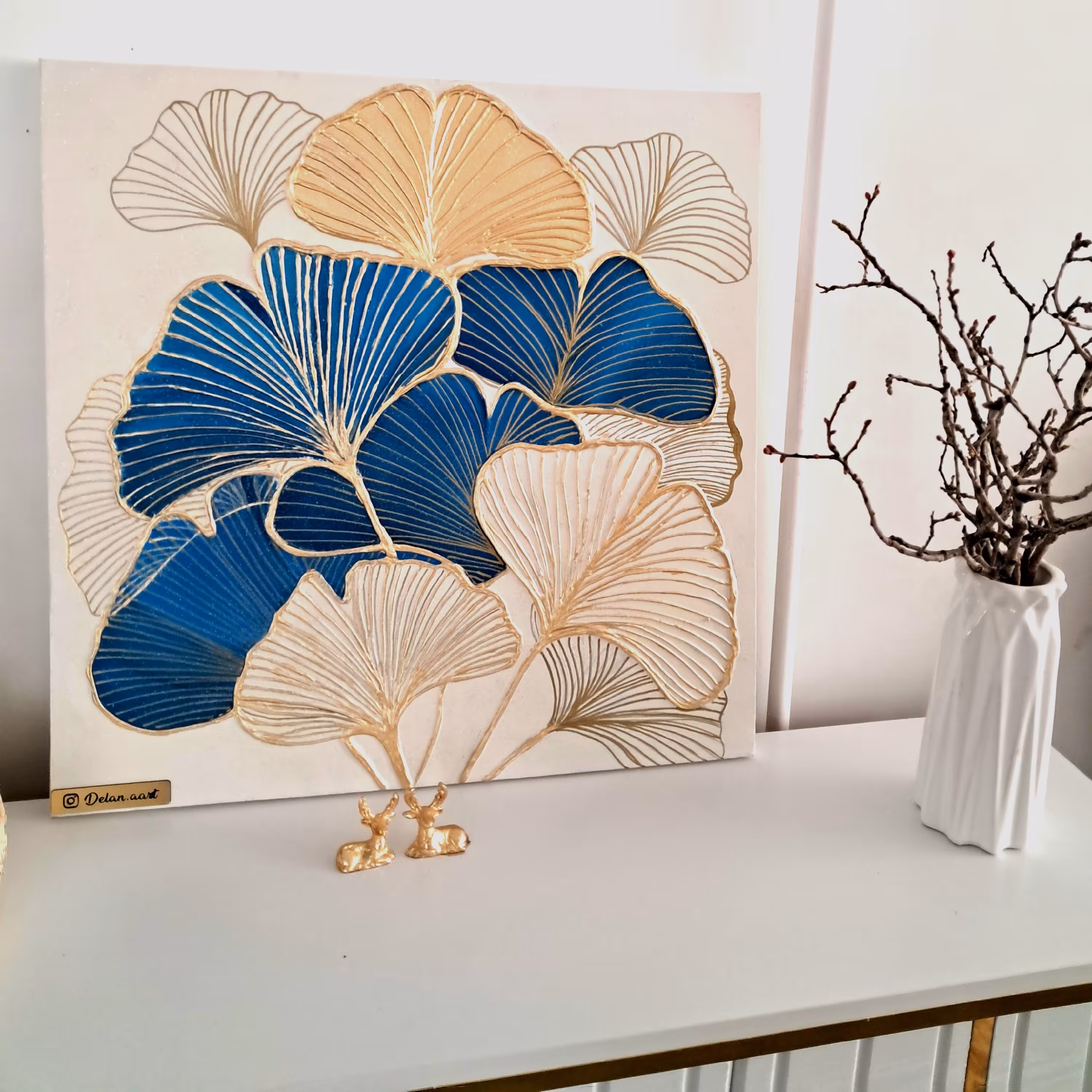 تابلو دکوراتیو برجسته شیک و مدرن طرح ژینگو