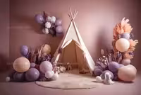 بک دراپ عکاسی تولد کودک با کیفیت | گرافیک با طعم تربچه