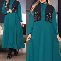 دو تیکه پیراهن و ژیله گلدوزی داکرون