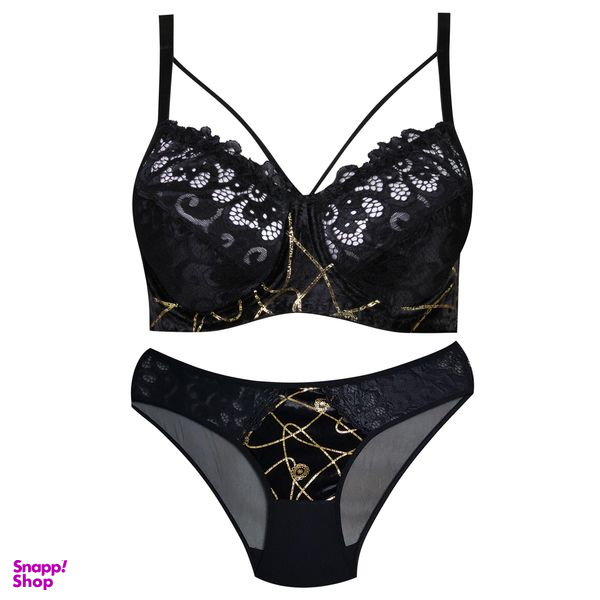 ست شورت و سوتین زنانه کارنا رز مدل 4875-2047-3 رنگ مشکی