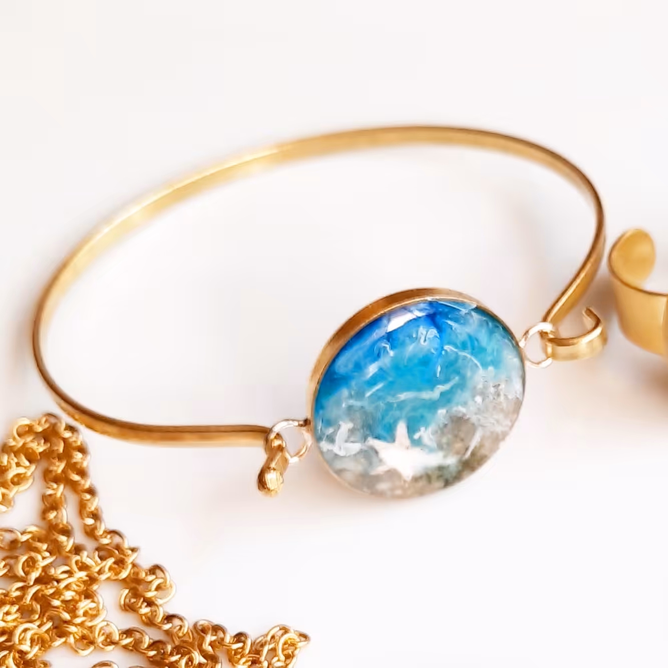 دستبند ساحل ستاره دریایی دریا سه بعدی بدلیجات زیورآلات دستساز