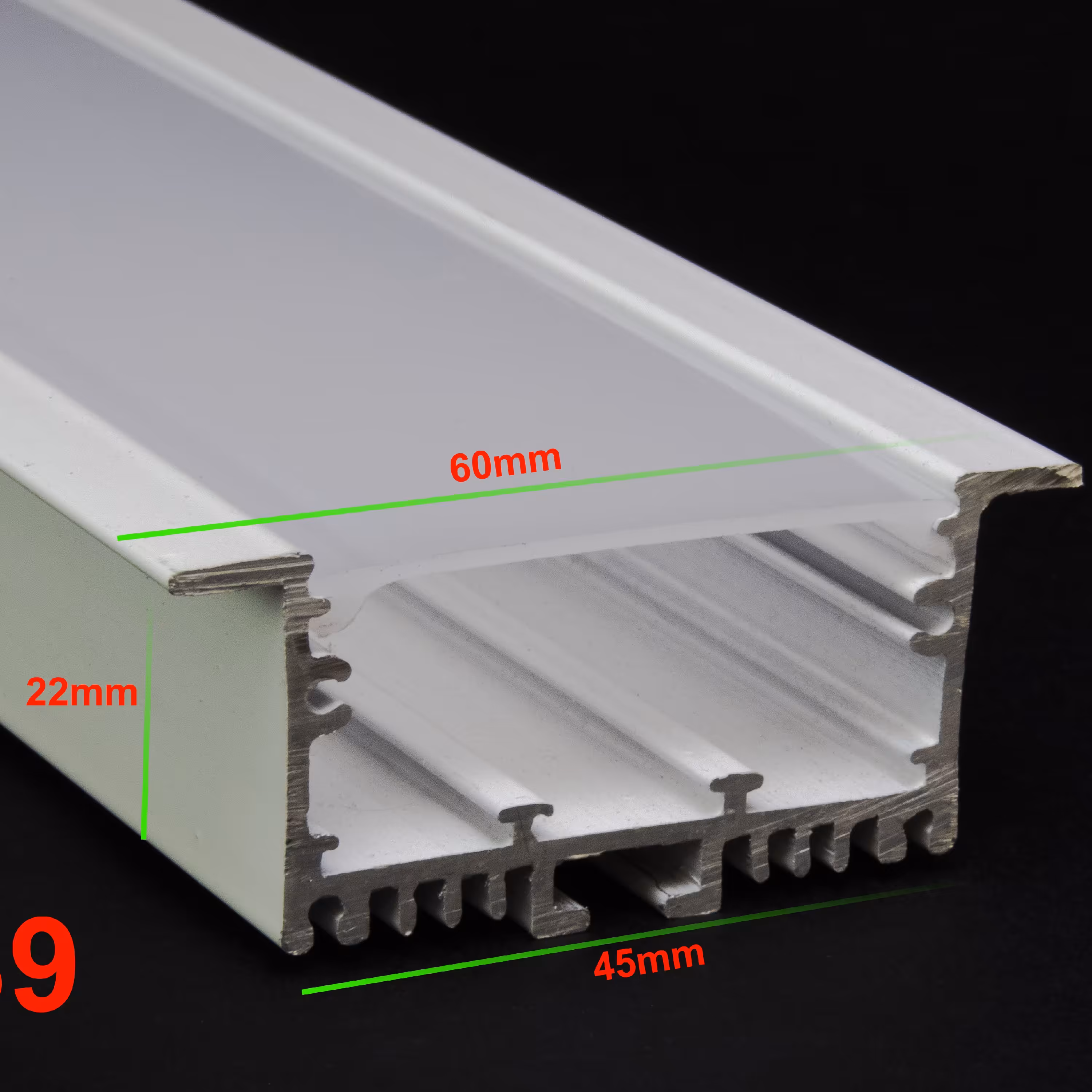پروفیل لاین نوری کد B9 شاخه 3 متری مشکی و سفید  چراغ خطی لاینر.(ارسال با باربری و هزینه ارسال بصورت پس کرایه میباشد)