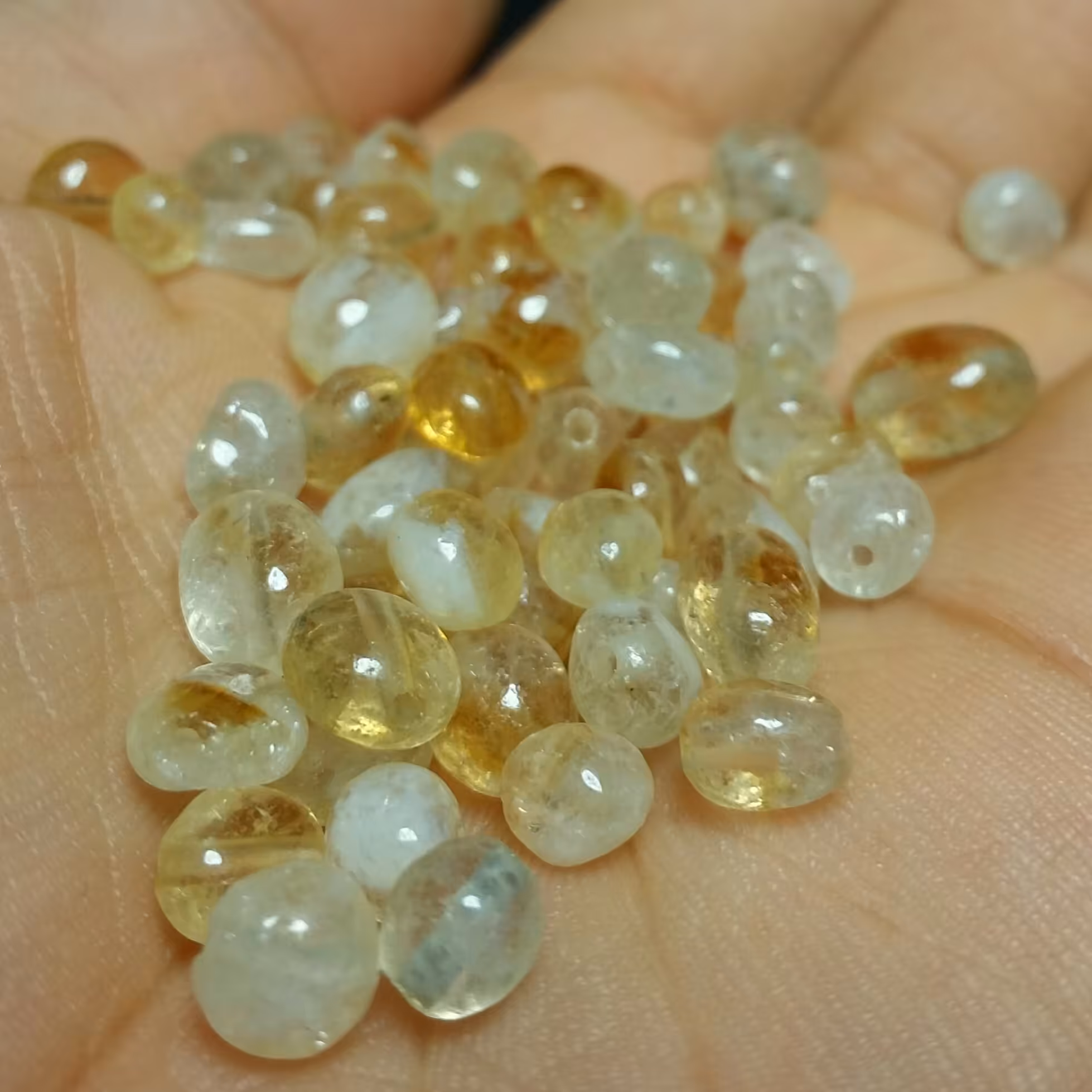 سیترین مهره سنگ سیترین وارداتی کیفیت AAA صد در صد طبیعی قیمت برای یک گرم مهره درج شده