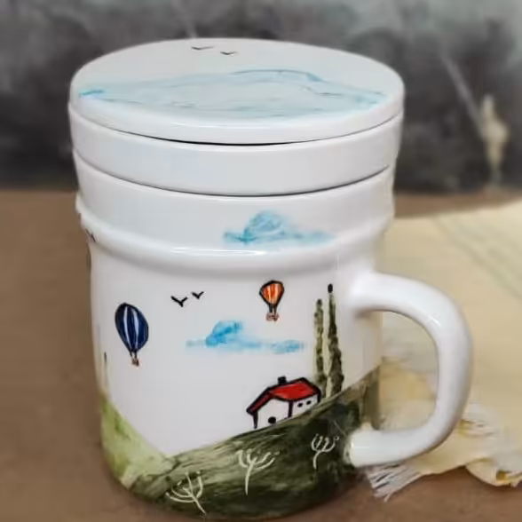 ماگ دمنوش سرامیکی  طرح مزرعه 