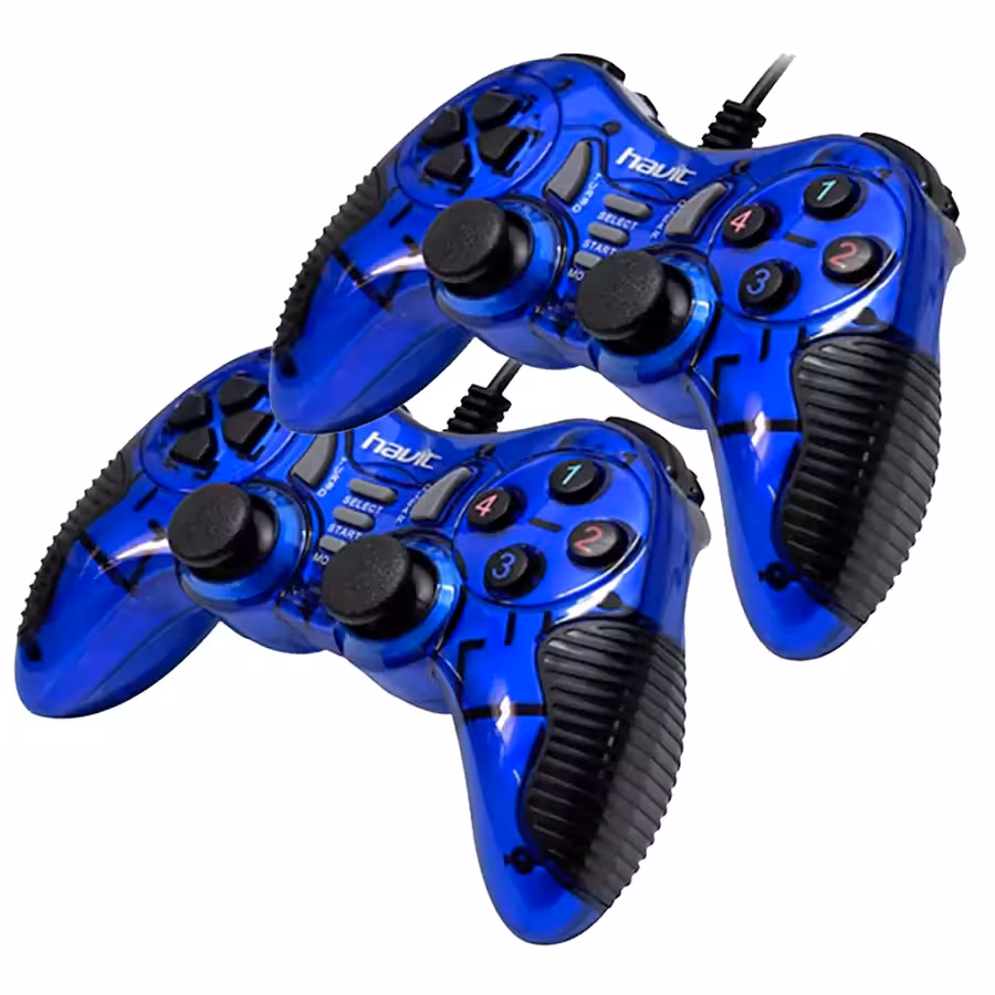 دسته بازی سیم دار گیمینگ هویت مدل HV G121 دو عددی | ژیوار مارکت - لپتاپ استوک، لوازم جانبی موبایل و کامپیوتر