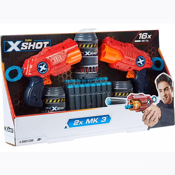 خرید تفنگ دو قلو ایکس شات X-Shot MK3 Red با بهترین قیمت