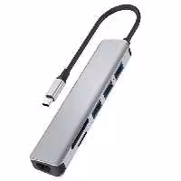 هاب تایپ سی 7 پورت مک بوک فلزی ویوو WiWU Type C Usb C Adapter 7 in 1 For Macbook Alpha 731 HC