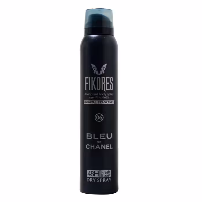 اسپری بدن مردانه فیکورس مدل Bleu de Chanel حجم 200 میل