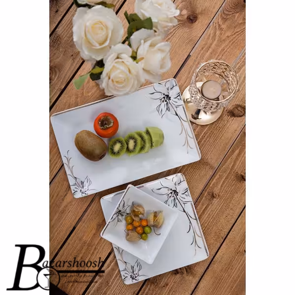 سرویس چینی غذاخوری 133پارچه تقدیس طرح چیچیک 18نفره فلت