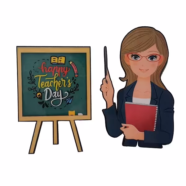 ابزار تزیین کیک به گز مدل خانم معلم مجموعه 2 عددی