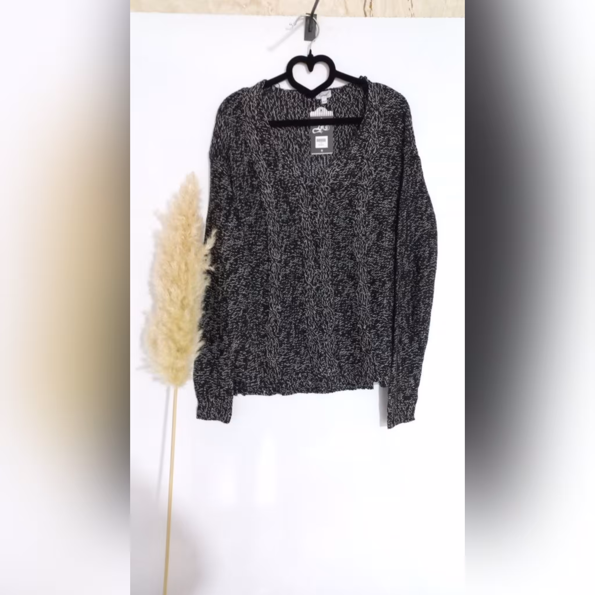 بلوز بافت زنانه وارداتی سایز  42 تا 44  ذغالی