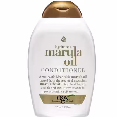 نرم کننده او جی ایکس OGX مدل روغن مارولا Marula oil حجم 385 میل| بدون سولفات، آبرسان قوی موی خشک