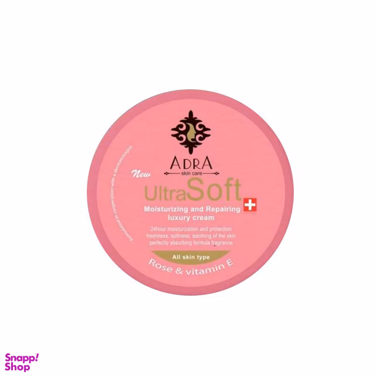 کرم مرطوب کننده آدرا (Adra) مدل Rose & Vitamin E حجم 200 میلی‌ لیتر