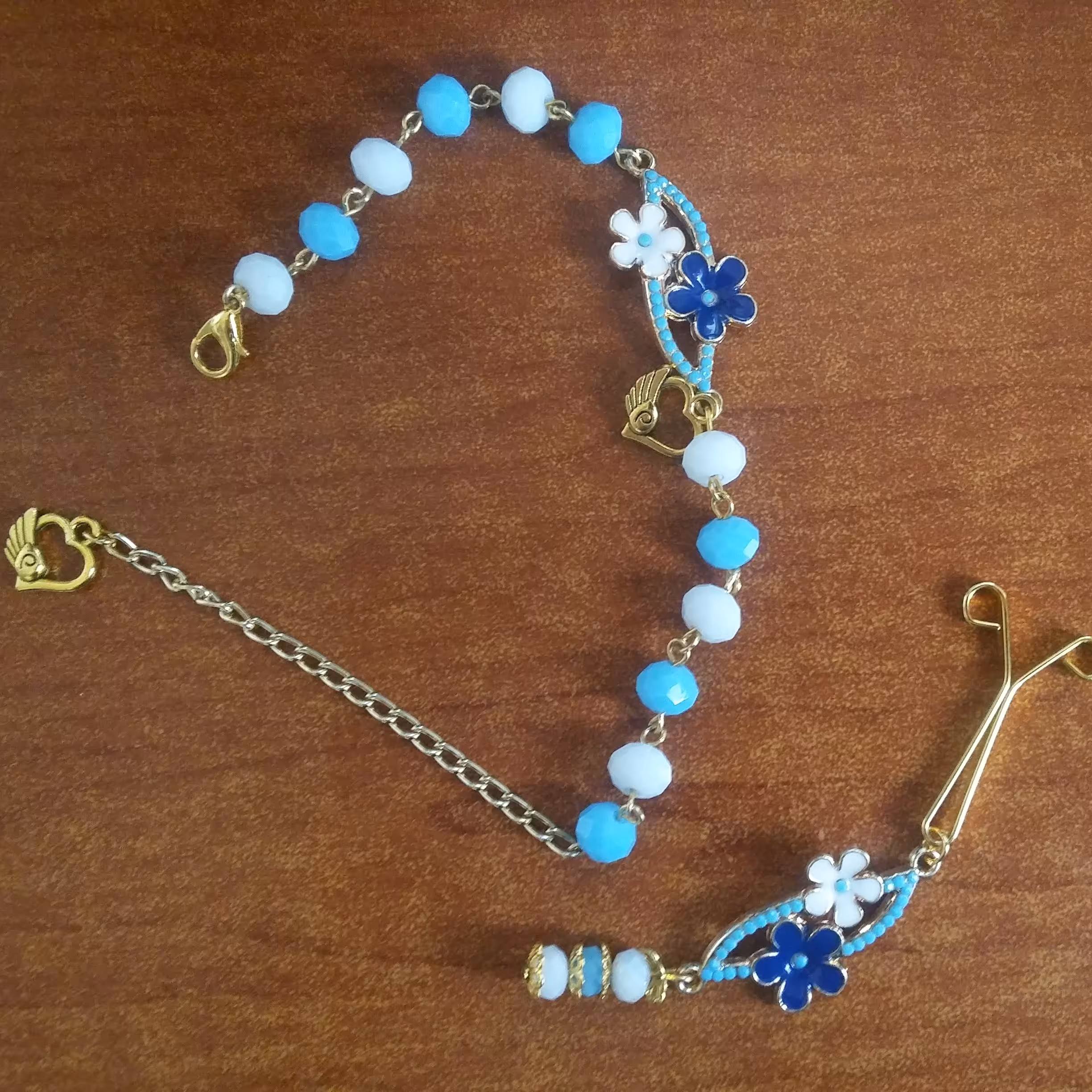 ست دستبند و گیره دو رنگ