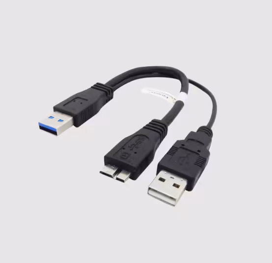 کابل هارد Micro USB3.0 فرانت 20 سانتی با کابل شارژ USB2.0 مدل fn-u3cy02