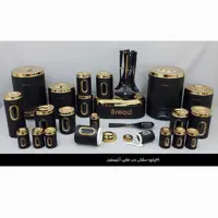 سرویس جهیزیه 29 پارچه مشکی درب طلایی آرتیستون