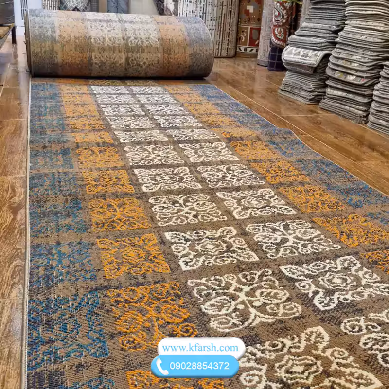 کناره گلیم مدرن زمینه نسکافه ای جدید