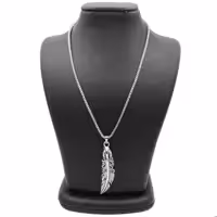 گردنبند مردانه آرالیا طرح پر کد NVC-CW-10