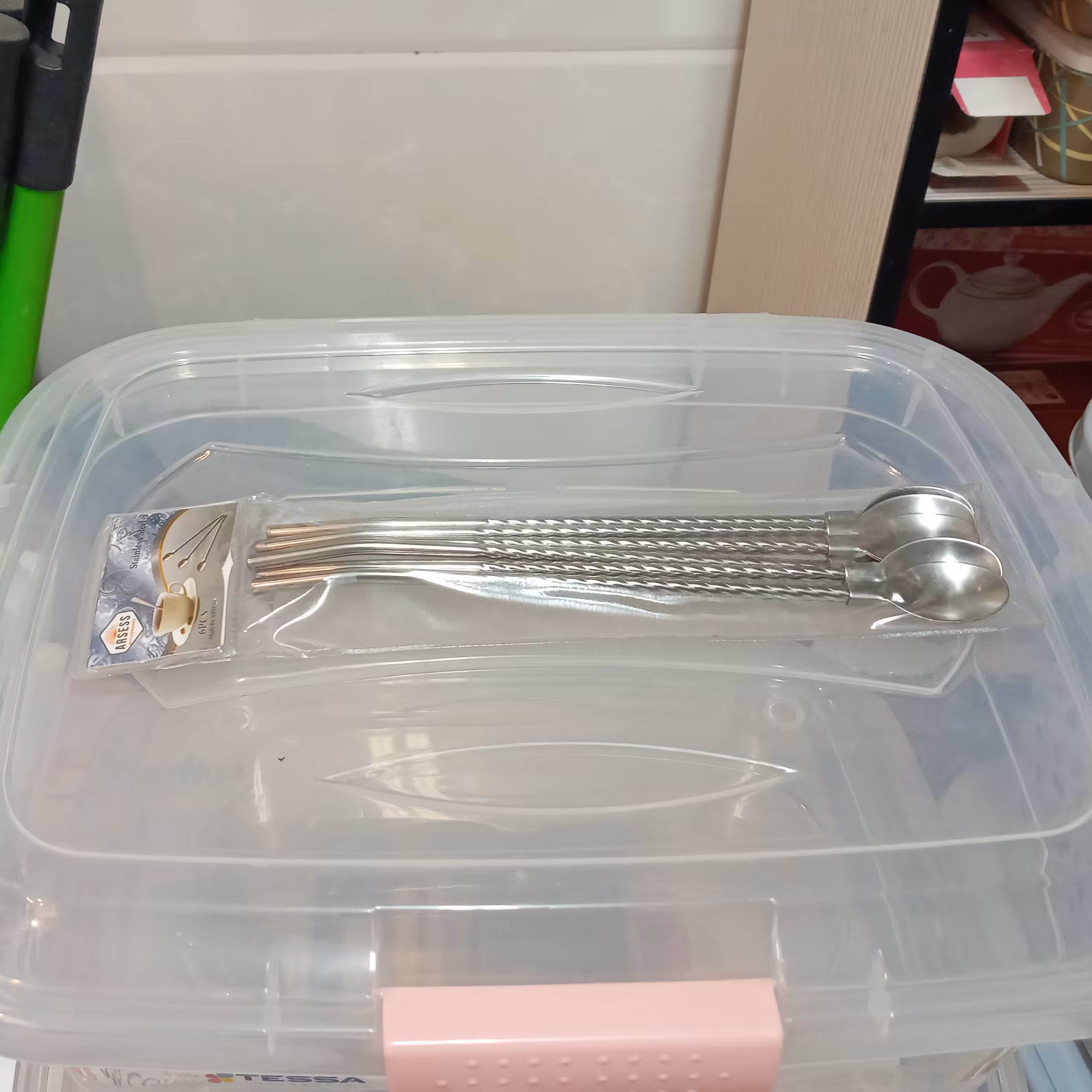 قاشق شربت نی دار  6 عددی با ارسال رایگان