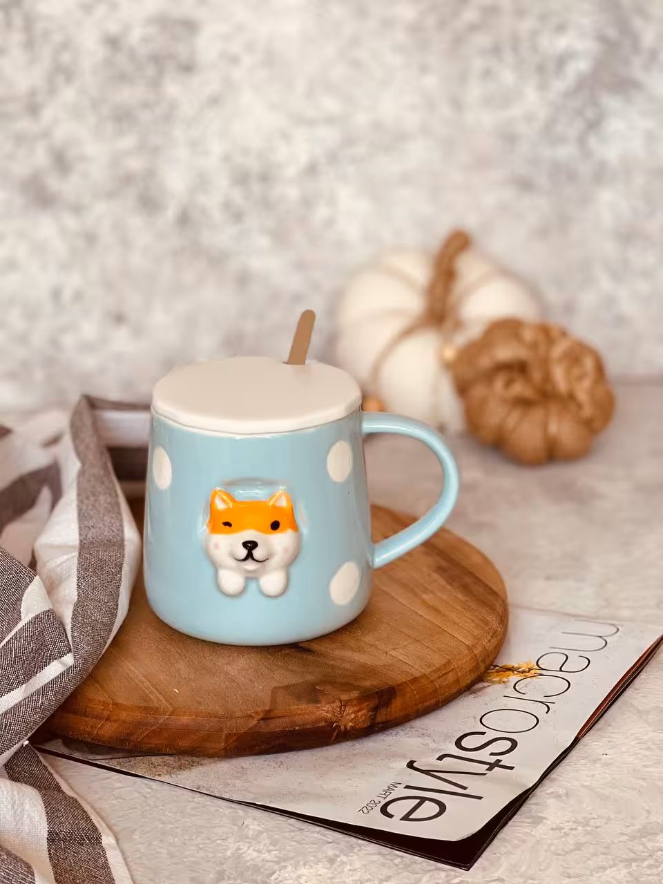 ماگ روباه برجسته خال خالی