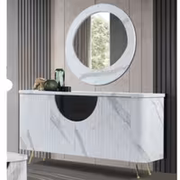 آینه کنسول مدل A108،  تمام ام دی اف درجه یک ، روکش وکیوم کره ای برند پاراکس ، ارسال بصورت پس کرایه 