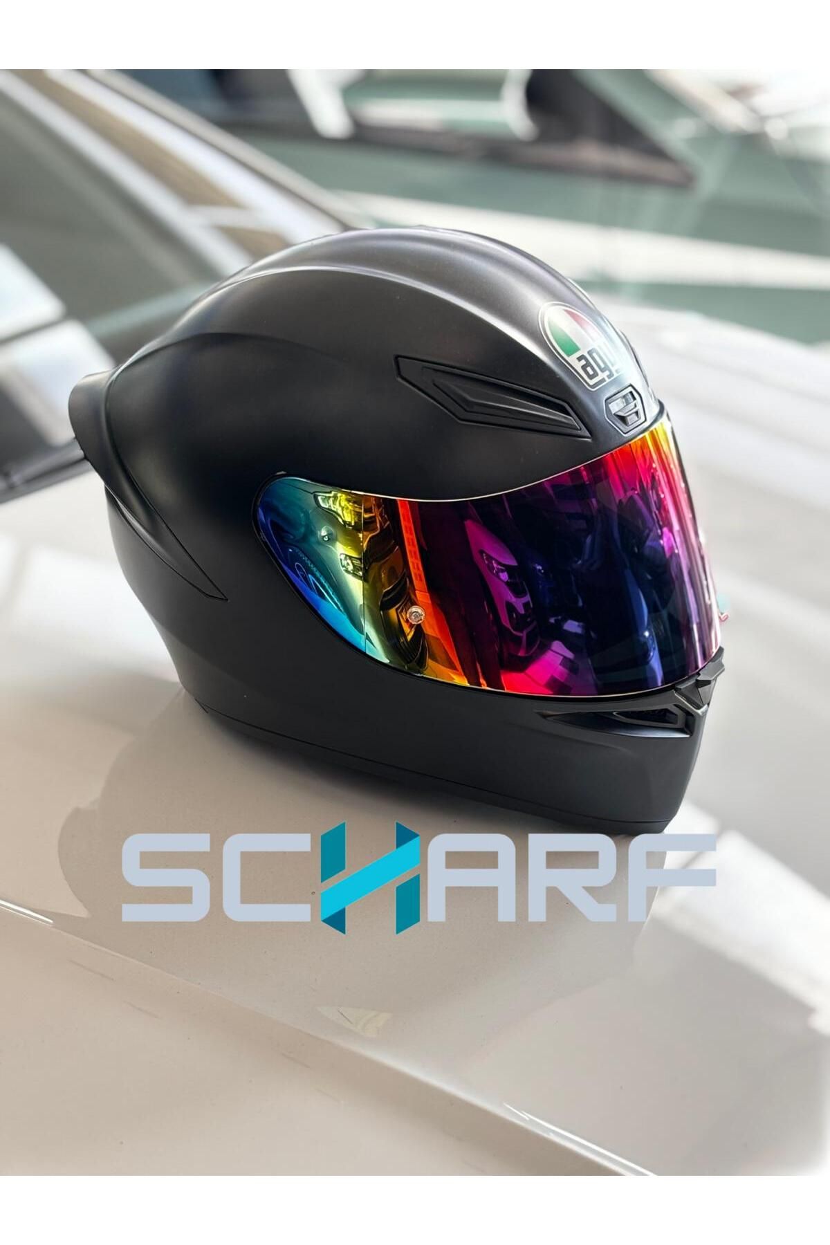 کلاه کاسکت موتورسیکلت بنفش AGV K1 S MONO K 5 5S ویزور سازگار با رنگین کمان فقط شیشه ایمنی scharf