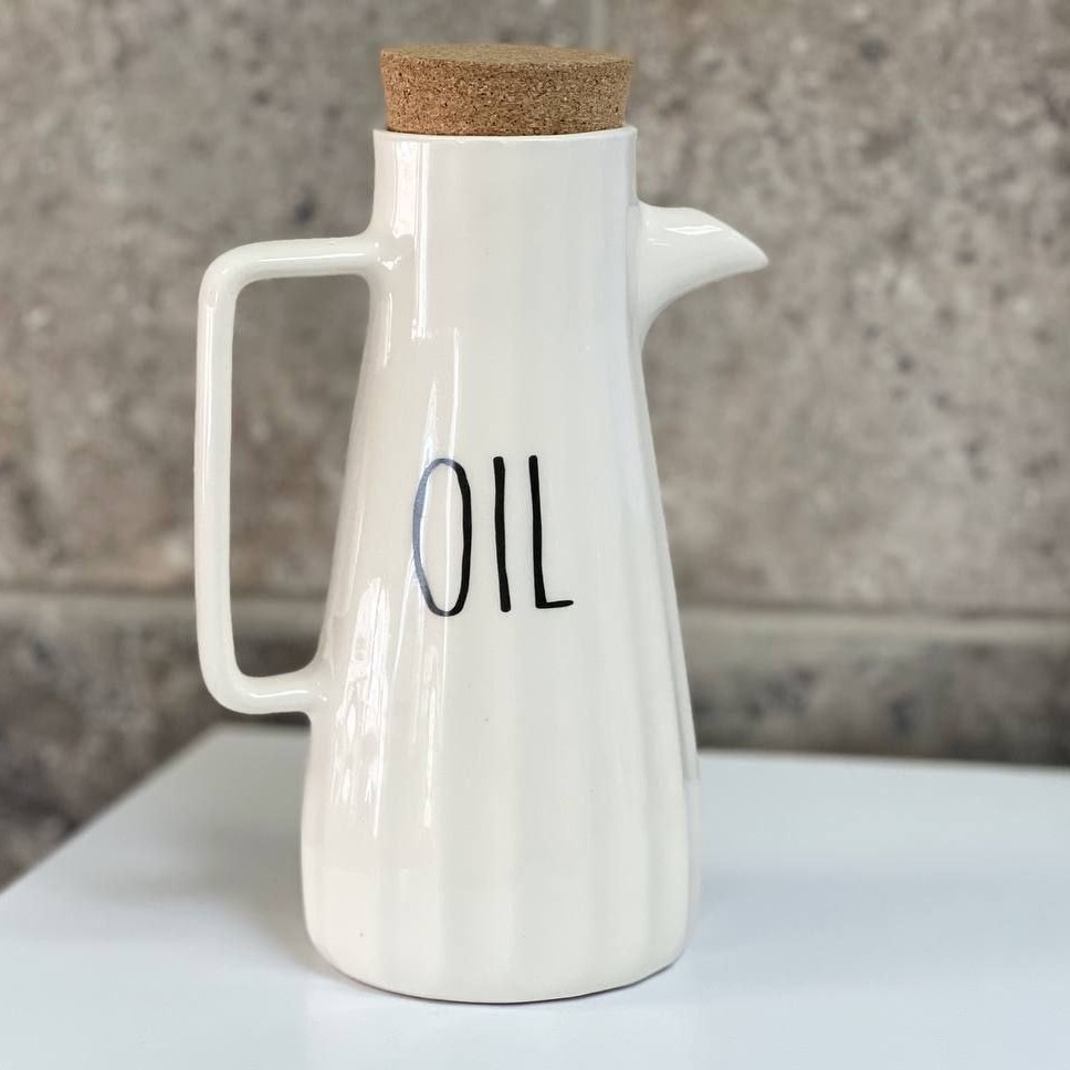 روغن ریز سرامیکی شیار دار یک لیتری درب چوب پنبه