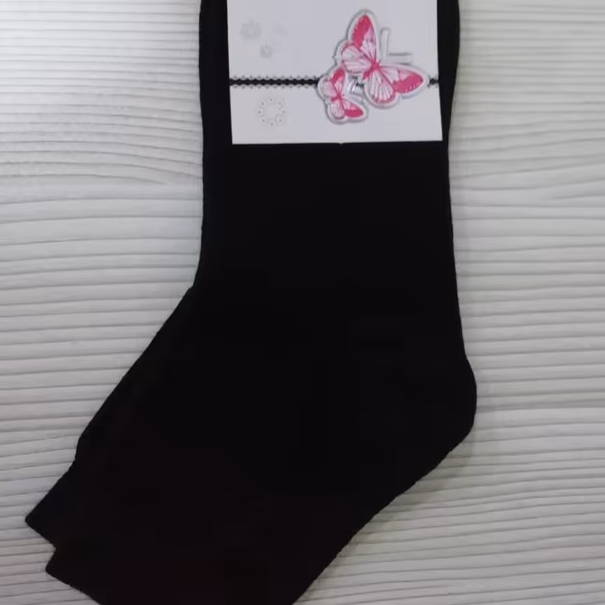 جوراب نیم ساق ساده مشکی