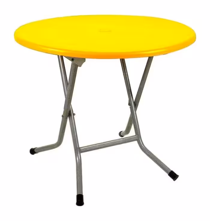 میز گرد پایه فلزی تاشو ناصر پلاستیک کد 722