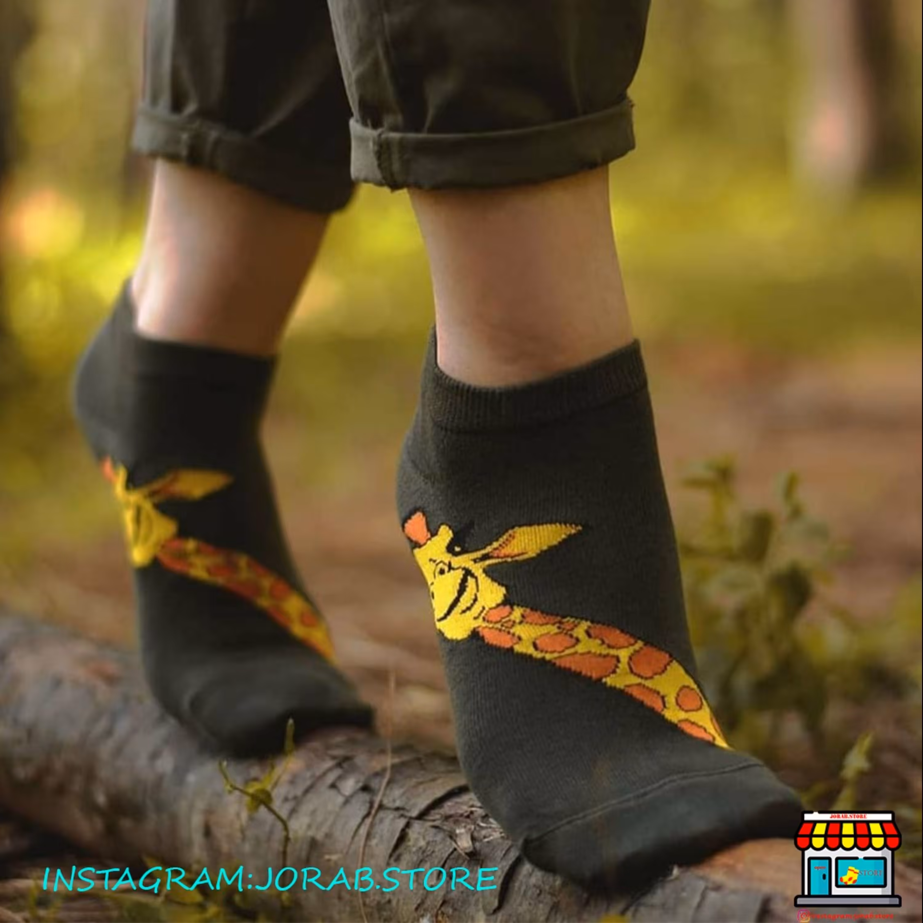 جوراب مچی طرح زرافه