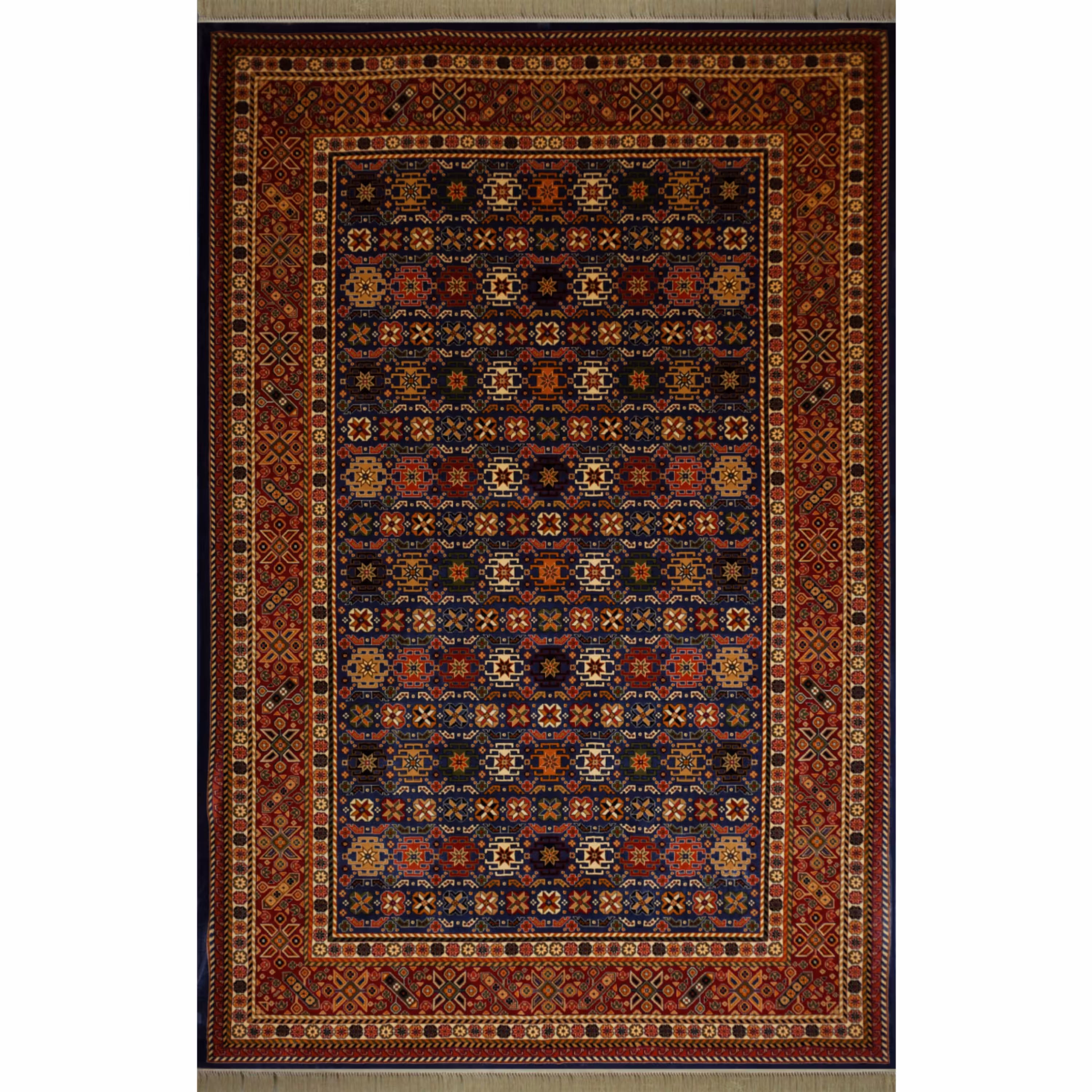 گبه ماشینی افرند زمینه آبی کد 727 (شش متری)