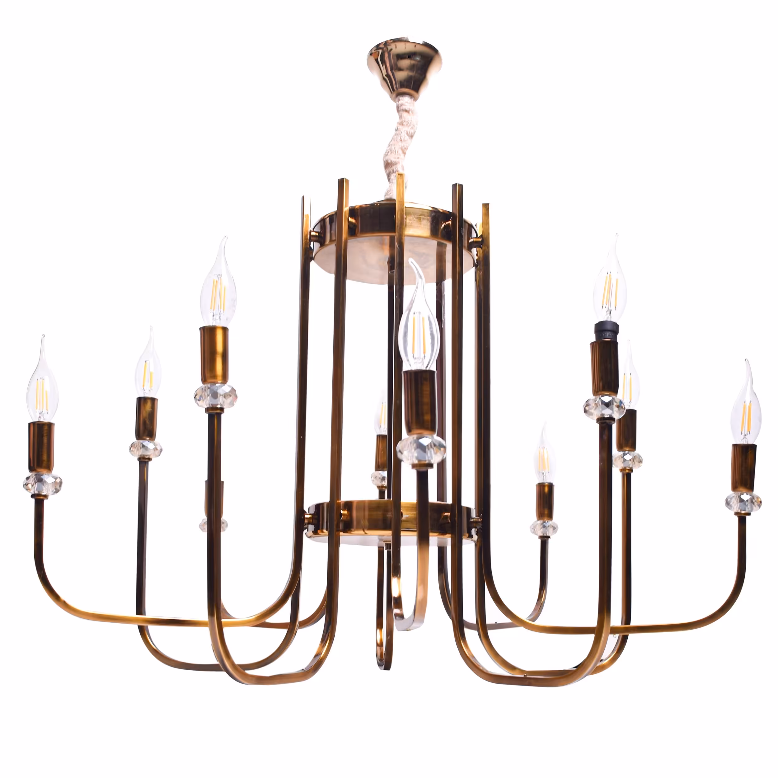 لوستر ادیسونی 16 شاخه رنگ نسکافه ای