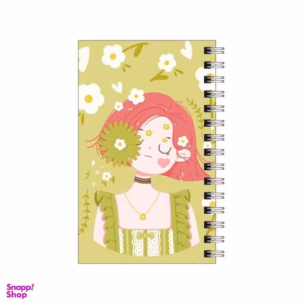 دفترچه یادداشت مدل to do list طرح دختر موصورتی گل گلی کد 0323176