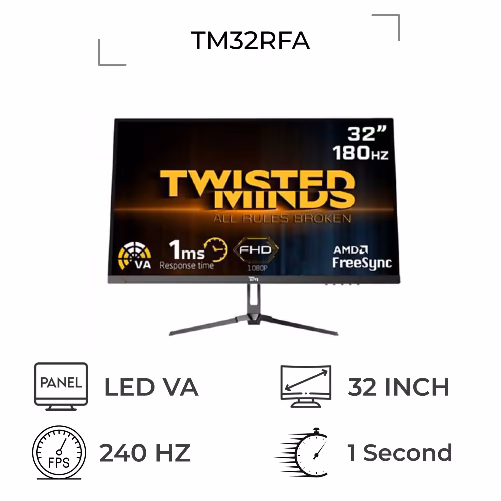 مانیتور گیمینگ 32 اینچ Twisted Minds مدل TM32RFA